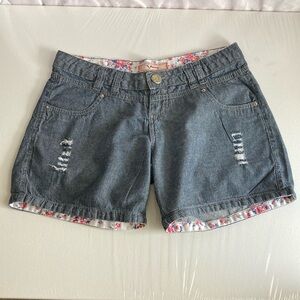 Vizzy Distressed Cotton Shorts Size 6